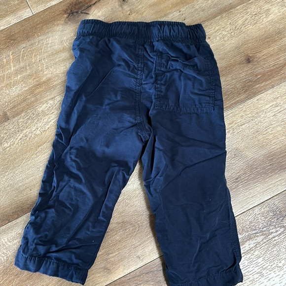 Gymboree Navy lined pull on cargo pants, size 12-18 months - Picture 3 of 3